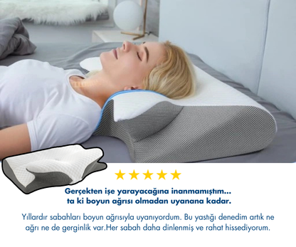 Boyun Destekli Ortopedik Visco Yastık (Anti-Horlama)