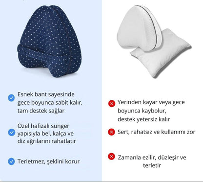 Omurga Destekli Hafızalı Bacak Yastığı