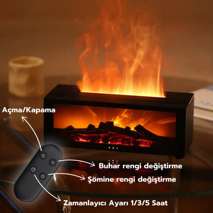 Şömineli Hava Nemlendirici Difüzör