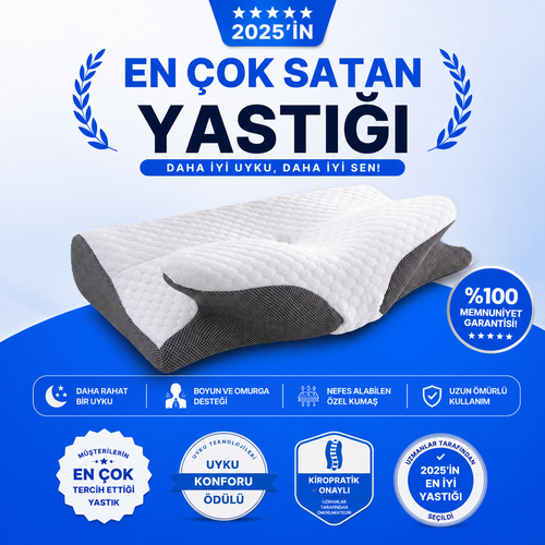 Boyun Destekli Ortopedik Visco Yastık (Anti-Horlama)