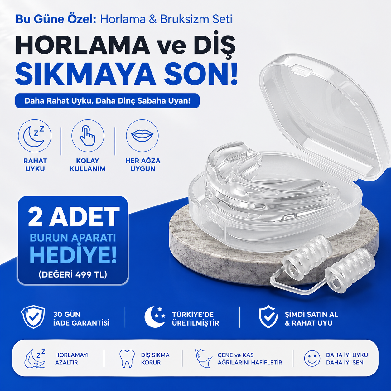 Ayarlanabilir Anti-Horlama Ağızlığı