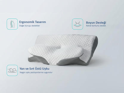 Boyun Destekli Ortopedik Visco Yastık (Anti-Horlama)