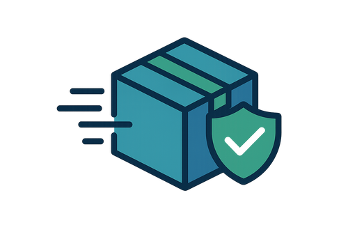 Korumalı ve hızlı kargo simgesi